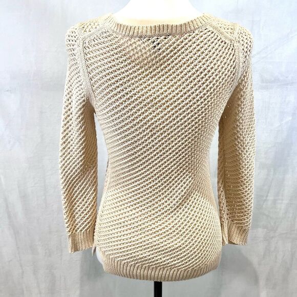 Ann Taylor ivory open knit sweater size XS - Picture 4 of 6